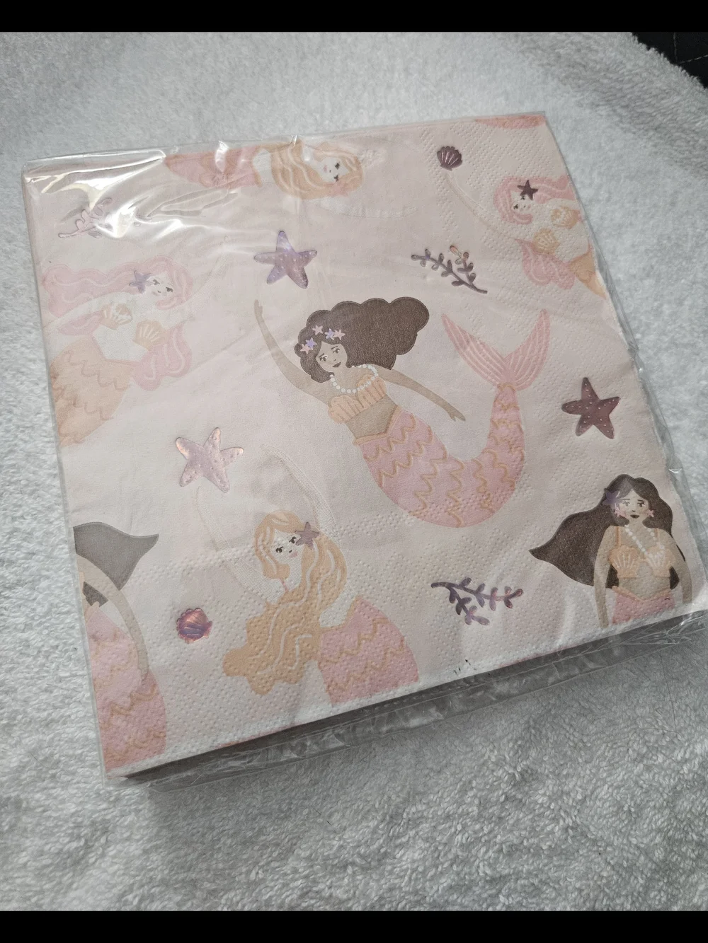 Spritz Pink Mermaid Lunch Birthday Napkins 30 CT